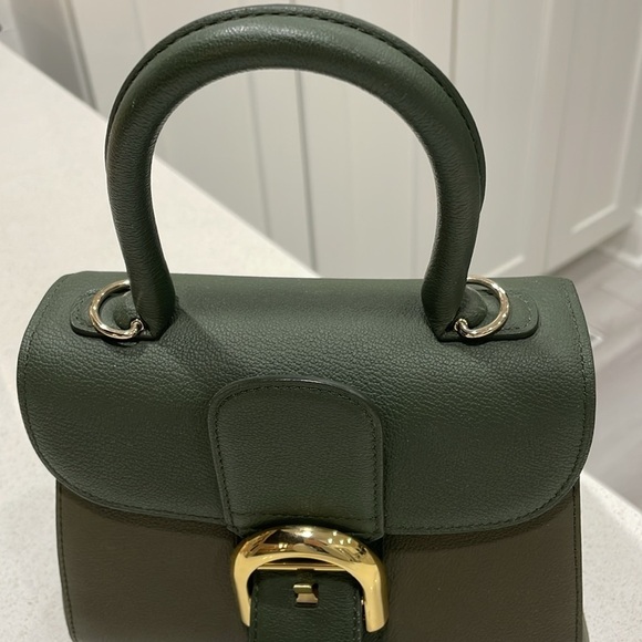Delvaux Mini Brillant Green Tri Color Sellier Calfskin Leather Bag - Picture 3 of 16